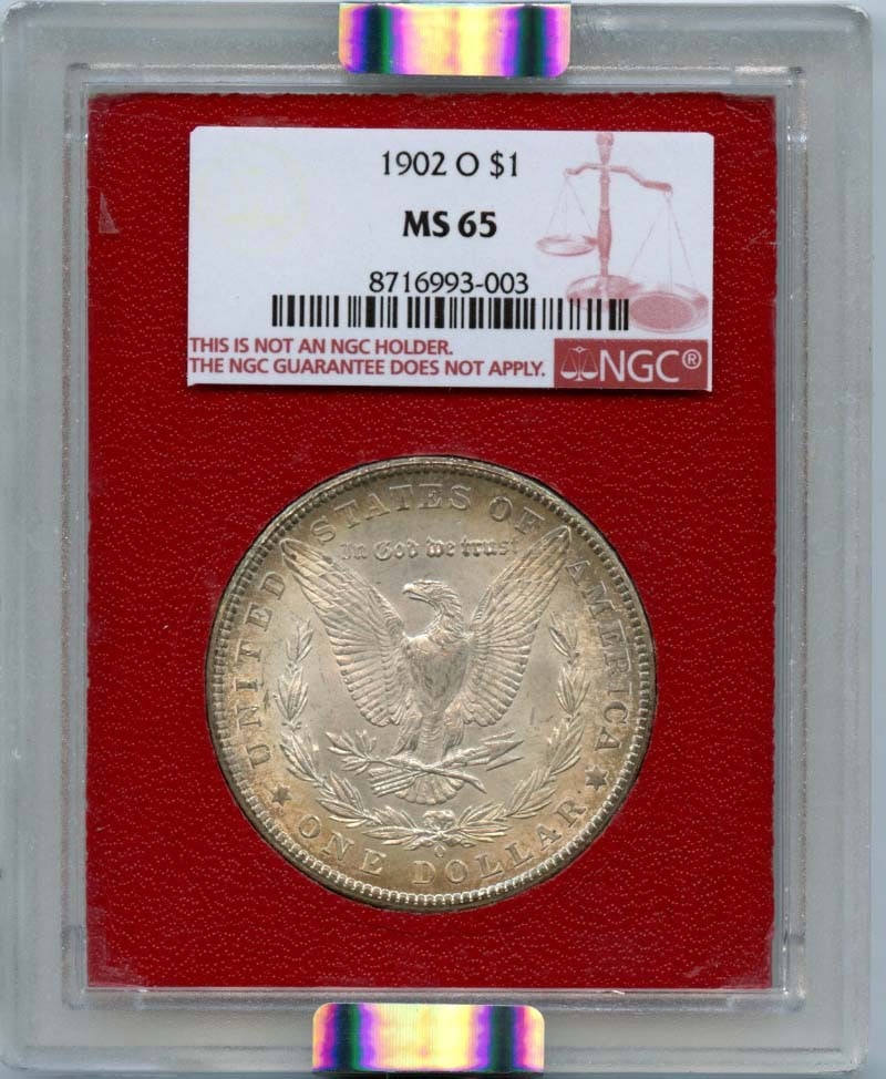 NGC MS65 1902-O Morgan Dollar Paramount: NGC MS65 1902-O Morgan Dollar Paramount This 1902-O Morgan Dollar is a classic United States silver coin from the New Orleans Mint, graded MS65 by NGC. It is uncirculated and comes with NGC certificat