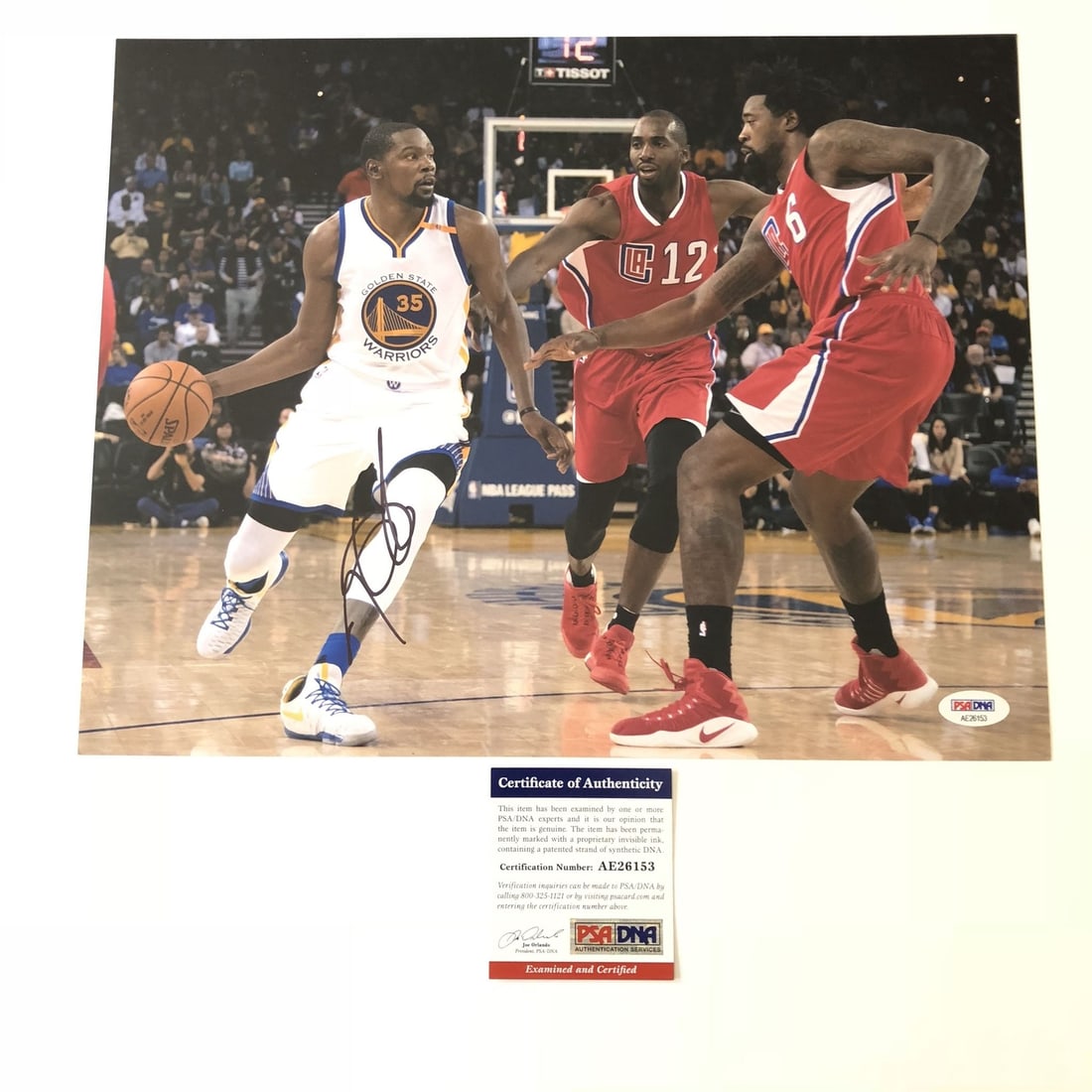 Kevin Durant Autographed 11x14 Photo PSA/DNA Golden State Warriors: Kevin Durant Autographed 11x14 Photo PSA/DNA Golden State Warriors This exquisite 11x14 photograph captures Kevin Durant in action as a member of the Golden State Warriors. Each photo has been profess