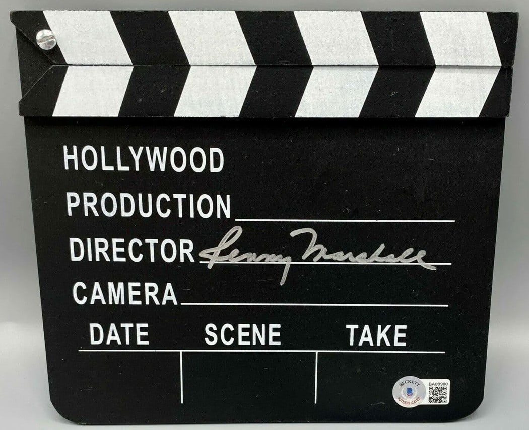 Penny Marshall Signed Clapper A League of Their Own Beckett Authenticated: Penny Marshall Signed Clapper A League of Their Own Beckett Authenticated This authentic movie clapper from 'A League of Their Own' is signed by the legendary Penny Marshall, renowned director and act