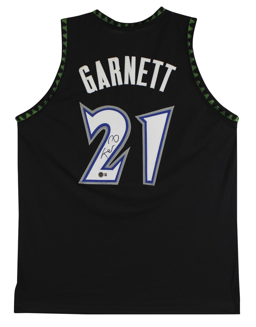 Kevin Garnett Signed Black Pro Style Jersey BAS Witnessed Minnesota Timberwolves (1 of 3)