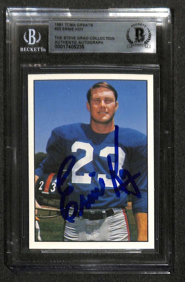 Ernie Koy Signed 1981 TCMA Greats Card Beckett Authenticated (1 of 1)
