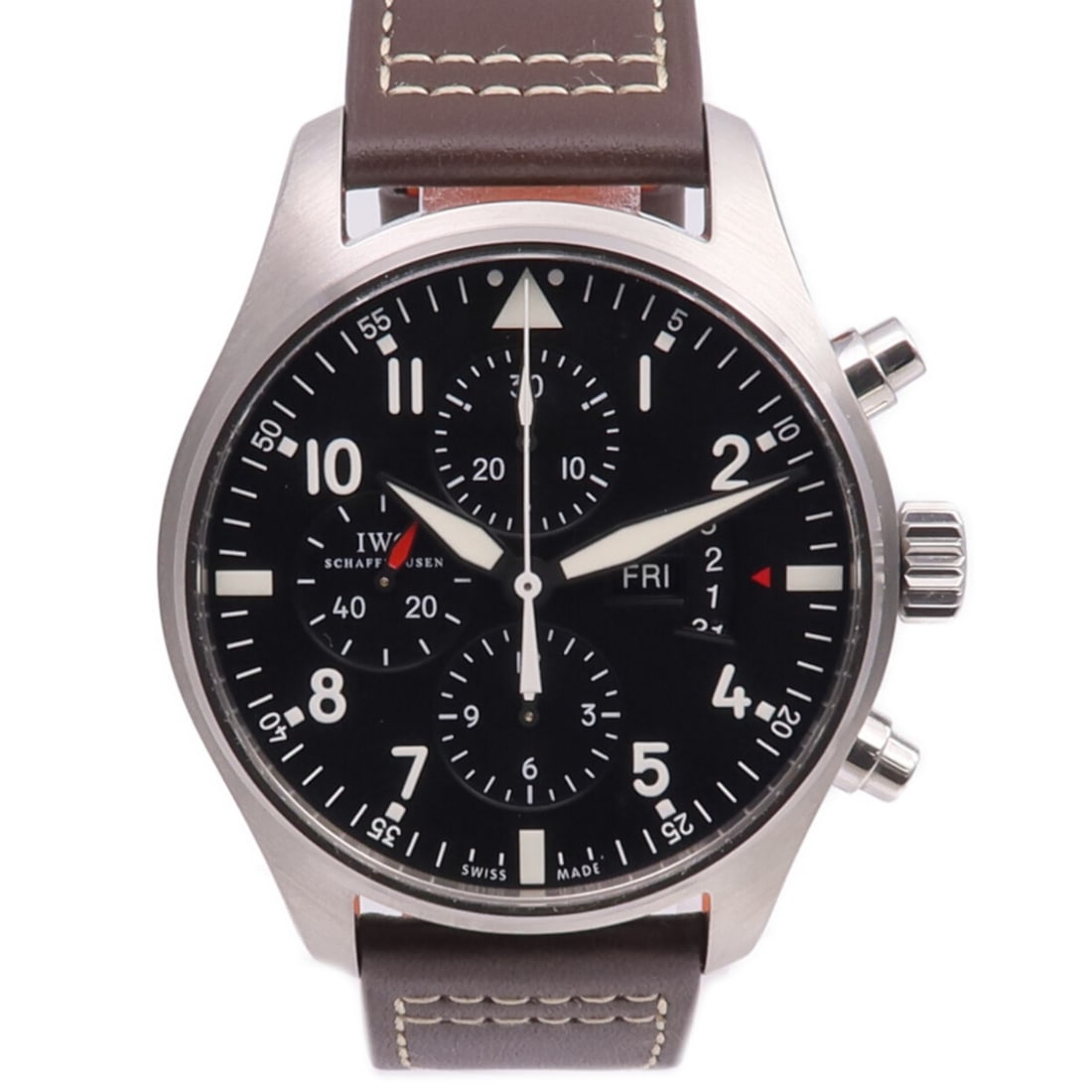 IWC Pilot IW377701 Stainless Steel Automatic Chronograph Black Dial Watch (1 of 18)