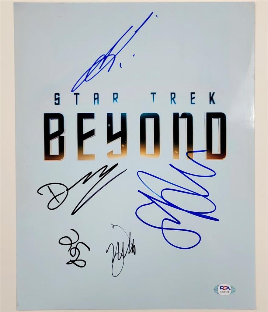 Star Trek Beyond Signed 11x14 Photo by Saldana Quinto PSA Authenticated: Star Trek Beyond Signed 11x14 Photo by Saldana Quinto PSA Authenticated Celebrate the iconic film 'Star Trek Beyond' with this stunning 11x14 photograph signed by the talented cast members, including 