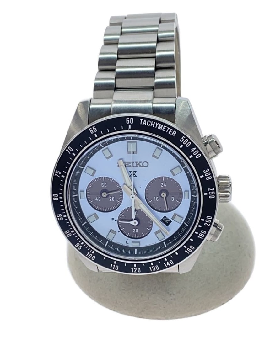Seiko Prospex Speedtimer Blue Dial Stainless Steel Men's Wristwatch: Seiko Prospex Speedtimer Blue Dial Stainless Steel Men's Wristwatch This SEIKO Prospex Speedtimer V192-0AH0 men's wristwatch features a stainless steel case and band with a blue dial. Made in Japan, t
