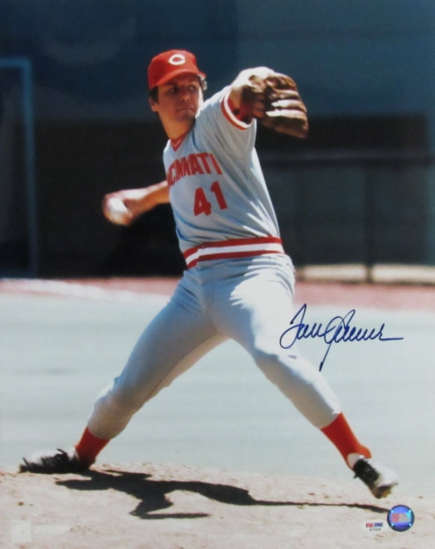 Tom Seaver Autographed 16x20 Photo Cincinnati Reds PSA Certified: Tom Seaver Autographed 16x20 Photo Cincinnati Reds PSA Certified This is a Tom Seaver autographed 16x20 photo showcasing the legendary pitcher in his Cincinnati Reds uniform. Authenticated by PSA, it 