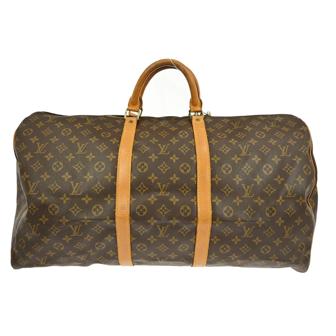Louis Vuitton Keepall 60 Monogram Canvas Extra Large Travel Duffle Bag: Louis Vuitton Keepall 60 Monogram Canvas Extra Large Travel Duffle Bag This Louis Vuitton Keepall 60 duffle handbag features the iconic monogram canvas leather exterior and a spacious extra-large desi
