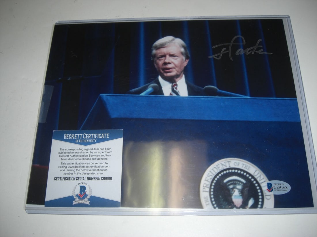 Jimmy Carter Signed 8x10 Photograph With Beckett COA Nobel Peace Prize President (1 of 1)