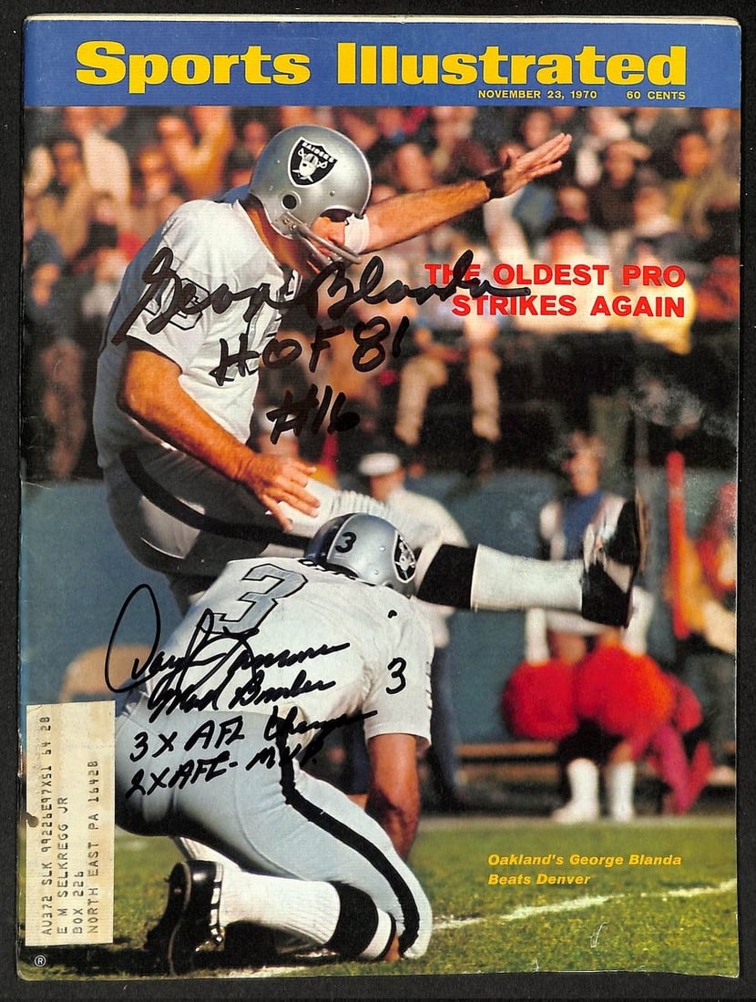 1970 Sports Illustrated Magazine Signed by George Blanda and Lamonica PSA DNA (1 of 2)