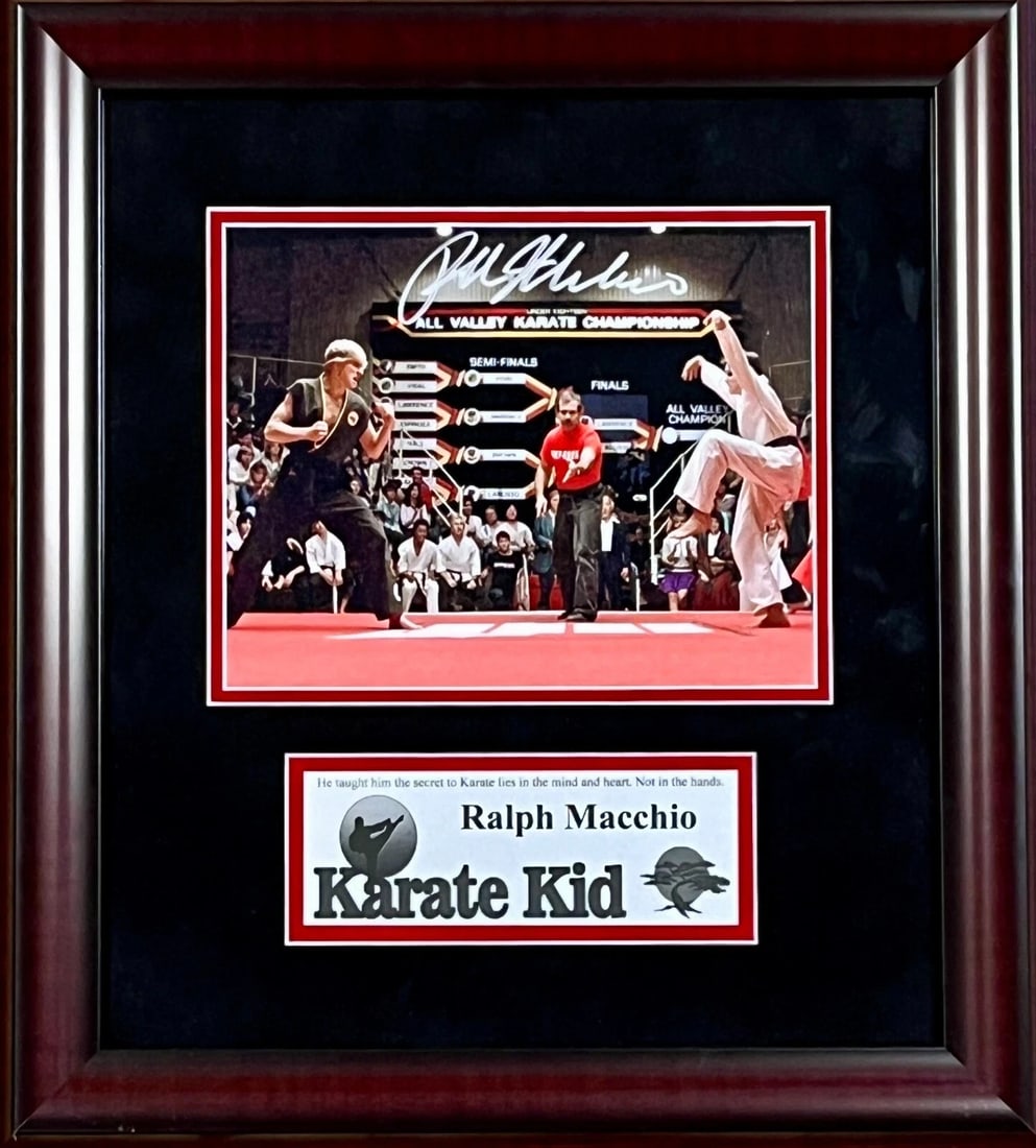 Ralph Macchio Signed Karate Kid Photo Custom Framed 18x17 (1 of 3)