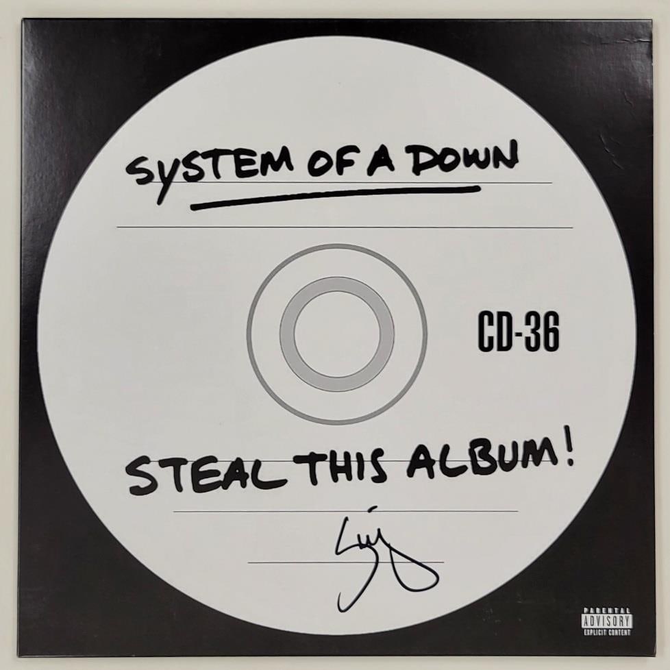 System of a Down Steal This Album Vinyl Signed by Serj Tankian Beckett Authenticated: System of a Down Steal This Album Vinyl Signed by Serj Tankian Beckett Authenticated This is an original System of a Down 'Steal This Album' vinyl record cover, signed by Serj Tankian. The autograph h