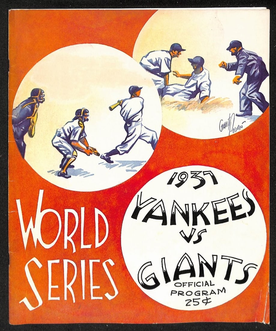 1937 Baseball Program World Series Yankees Giants Original: 1937 Baseball Program World Series Yankees Giants Original This is an original 1937 World Series program featuring the matchup between the New York Yankees and the New York Giants. The program is a co