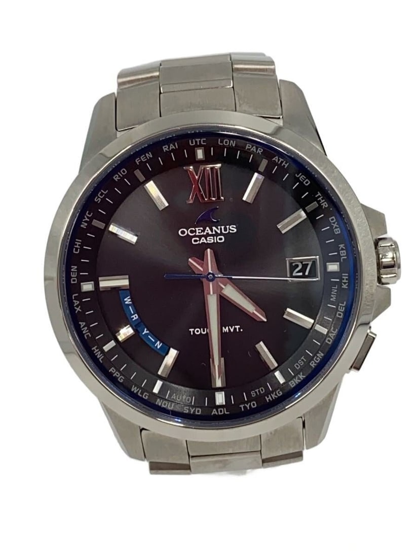Casio Oceanus OCW-T150-1AJF Silver Men's Wristwatch: Casio Oceanus OCW-T150-1AJF Silver Men's Wristwatch This Casio Oceanus OCW-T150-1AJF men's wristwatch features a silver-tone design and is crafted in Japan. The watch is in pre-owned, slightly used co