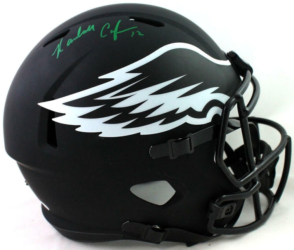 Philadelphia Eagles Eclipse Speed Full-Size Helmet Signed by Randall Cunningham Beckett Auth (1 of 6)