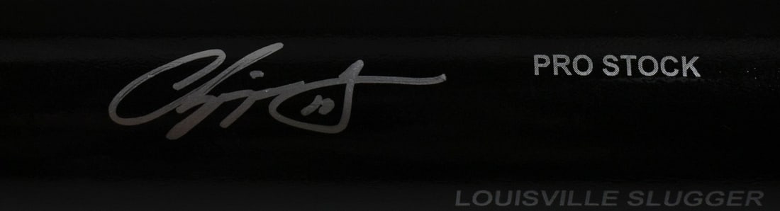 Signed Black Louisville Slugger Baseball Bat by Chipper Jones Original (1 of 2)
