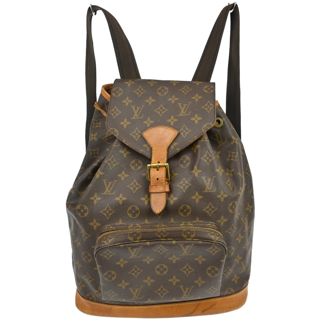 Louis Vuitton Montsouris GM Large Monogram Canvas Leather Vintage Backpack: Louis Vuitton Montsouris GM Large Monogram Canvas Leather Vintage Backpack This Louis Vuitton Montsouris GM backpack features the iconic monogram canvas with leather trim and a buckle drawstring closu