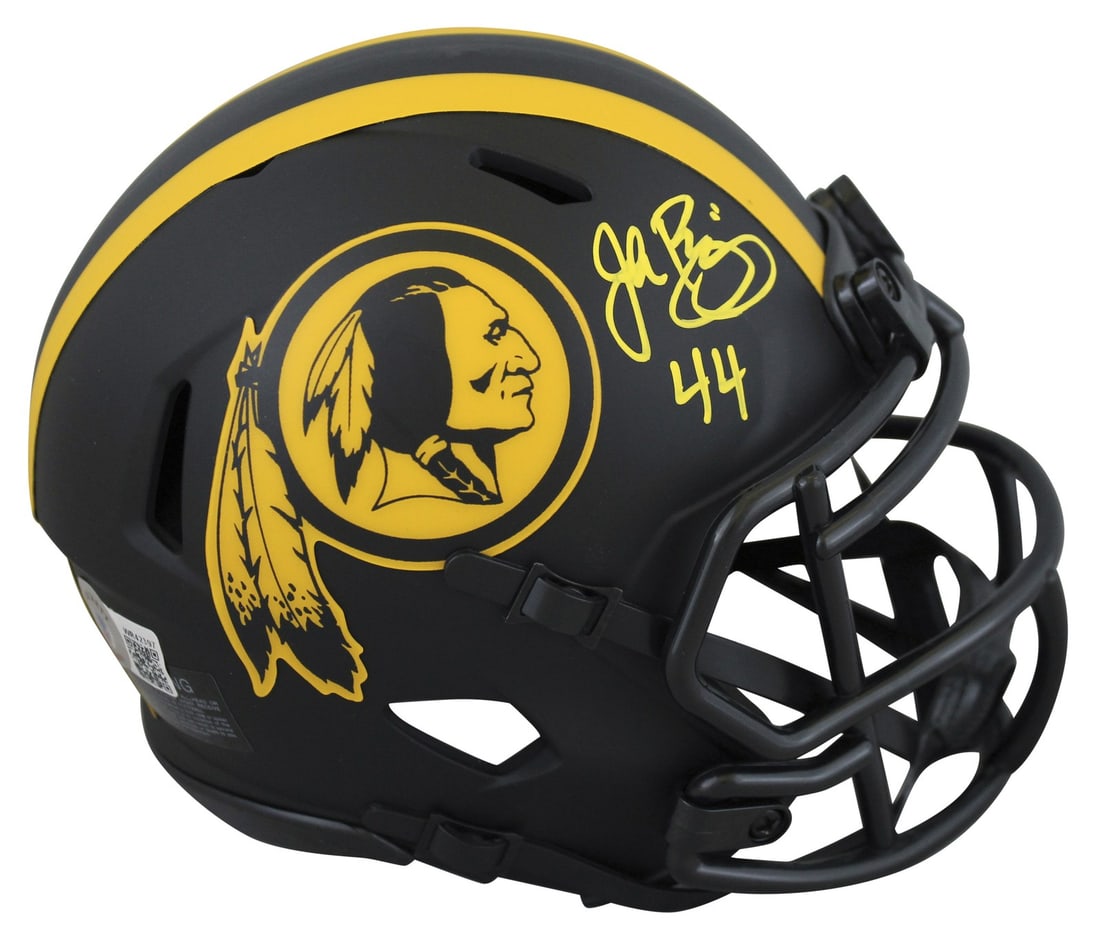 John Riggins Washington Redskins Signed Eclipse Speed Mini Helmet BAS Witnessed (1 of 2)