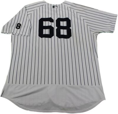 Dellin Betances Game Used Yankees Jersey 9-14-16 Steiner COA Yogi Berra Patch: Dellin Betances Game Used Yankees Jersey 9-14-16 Steiner COA Yogi Berra Patch This authentic game-used New York Yankees jersey was worn by Dellin Betances during a game on September 14, 2016. It featu