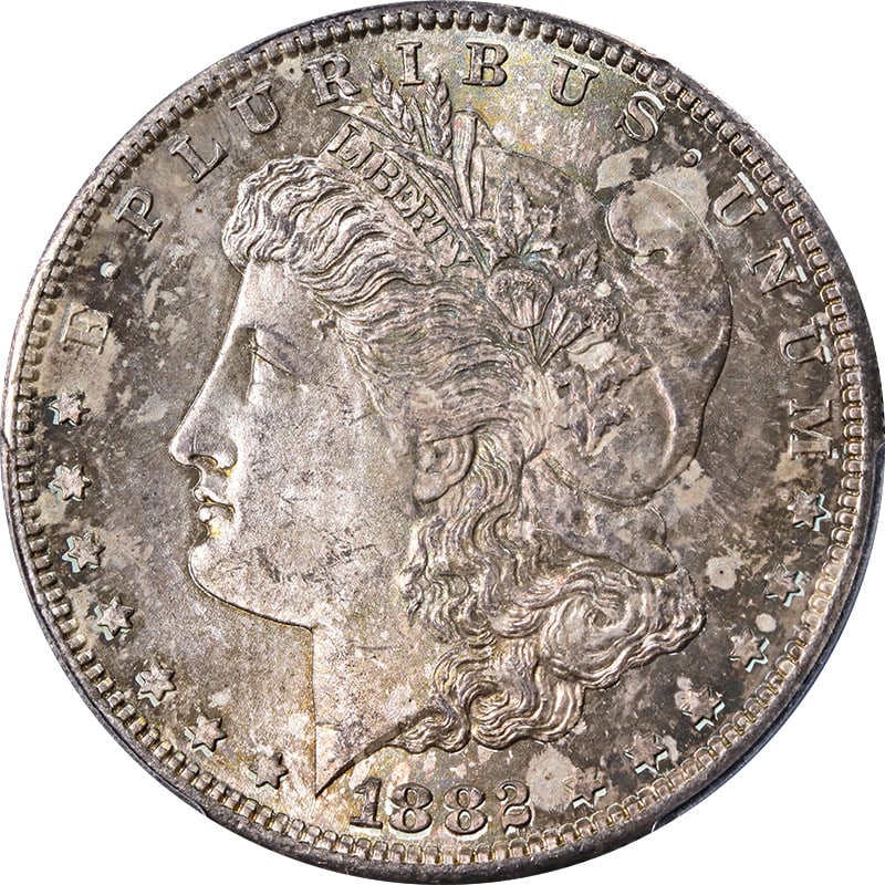 PCGS MS66 1882-S Morgan Dollar with Toned Finish (1 of 4)