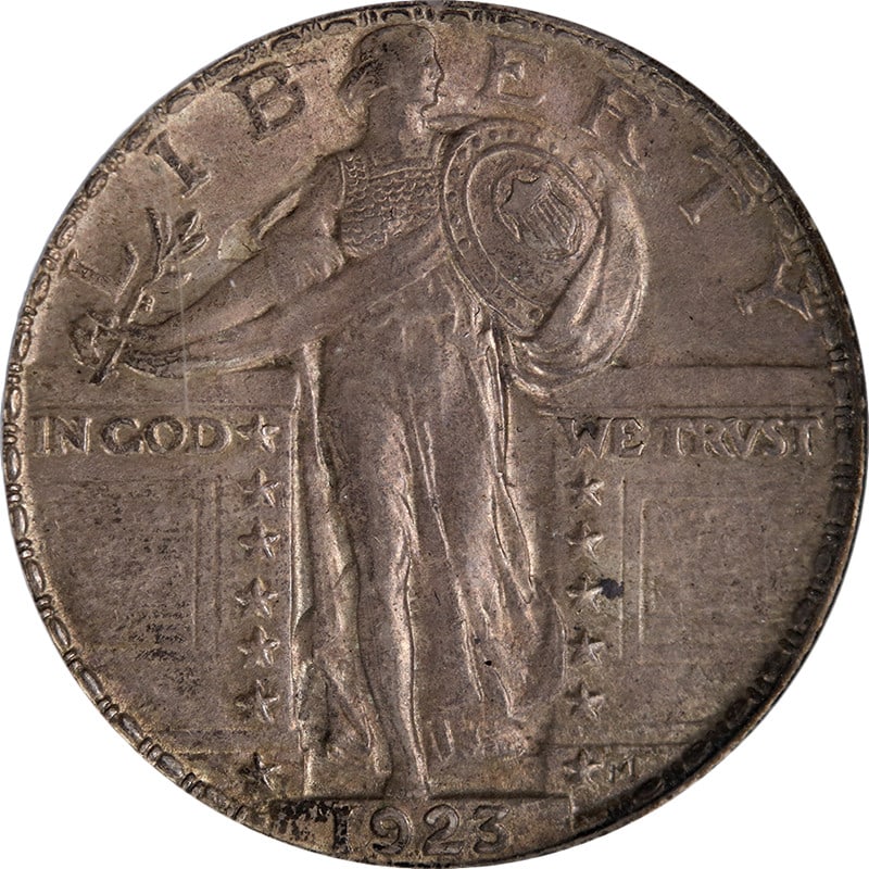ICG MS63 1923 Philadelphia Standing Liberty Quarter Silver Coin: ICG MS63 1923 Philadelphia Standing Liberty Quarter Silver Coin This is an original 1923-P Standing Liberty Quarter graded MS63 by ICG. The coin features decent eye appeal, a nice strike, and good col