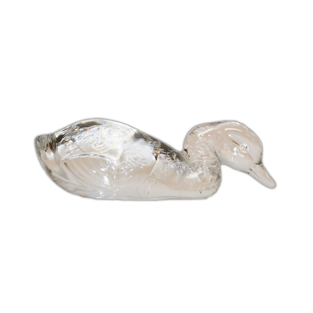 Baccarat Crystal Duck Paperweight Clear Vintage Figure 5 in (1 of 6)