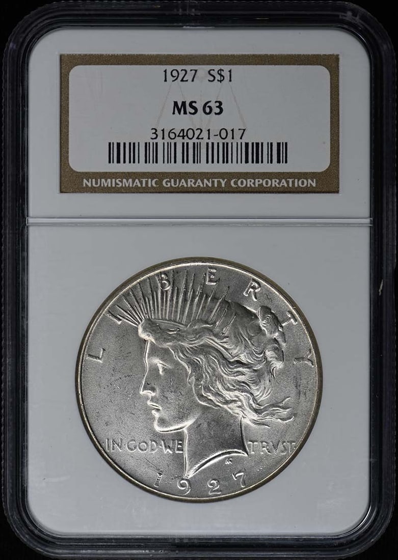 NGC MS63 1927 Philadelphia Peace Dollar (1 of 2)
