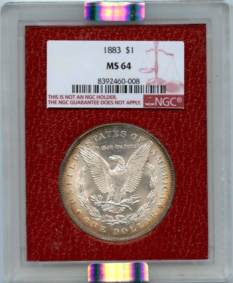 NGC MS64 1883 Morgan Silver Dollar Philadelphia Mint: NGC MS64 1883 Morgan Silver Dollar Philadelphia Mint This is an uncirculated 1883 Morgan Dollar graded MS64 by NGC. Minted in Philadelphia, this coin is a pre-owned collectible from the United States.