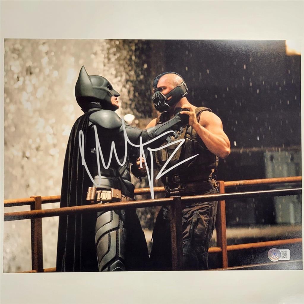 Christian Bale Signed 11x14 Dark Knight Rises Photo Beckett Authenticated (1 of 3)