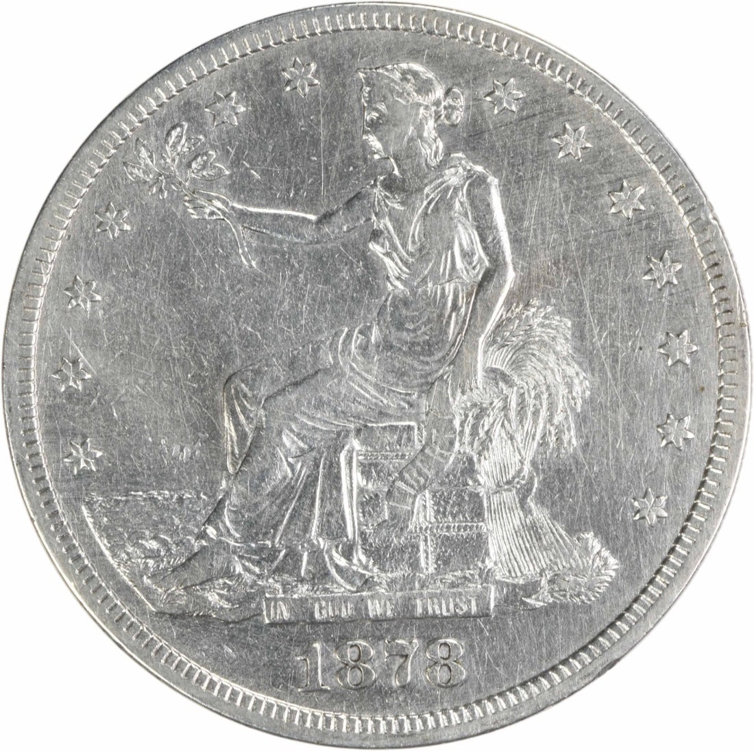 1878-S Trade Silver Dollar 90% Silver San Francisco Mint (1 of 2)