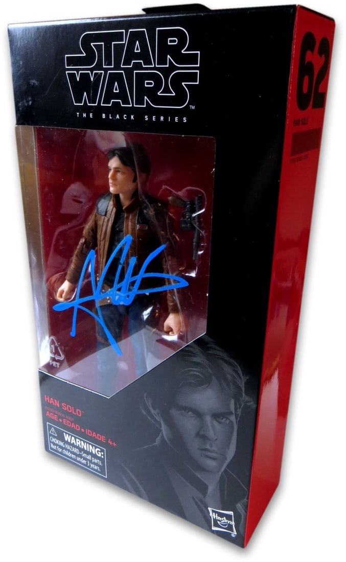 Han Solo Action Figure With Alden Ehrenreich Signature Star Wars Authentic (1 of 2)