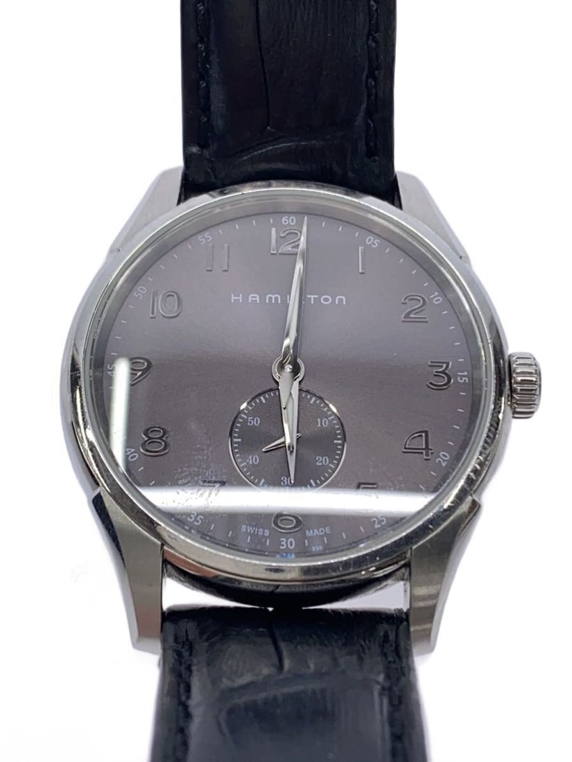 Hamilton Jazzmaster Quartz Black Leather Men's Wristwatch (1 of 6)