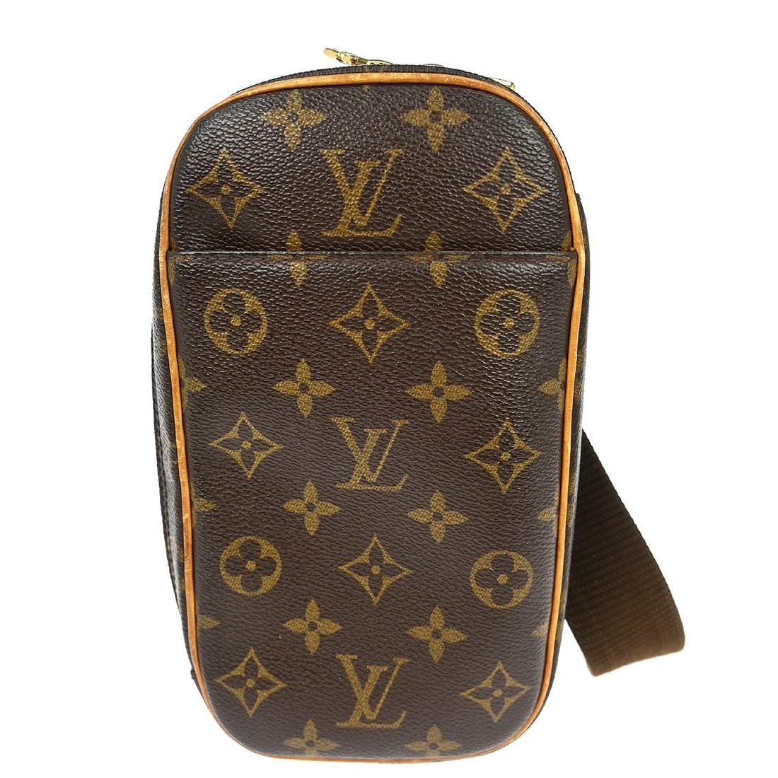 Louis Vuitton Monogram Pochette Gange Small Canvas Bum Bag M51870: Louis Vuitton Monogram Pochette Gange Small Canvas Bum Bag M51870 This Louis Vuitton Monogram Pochette Gange bum bag features the iconic monogram canvas exterior and gold-tone hardware. Designed with 