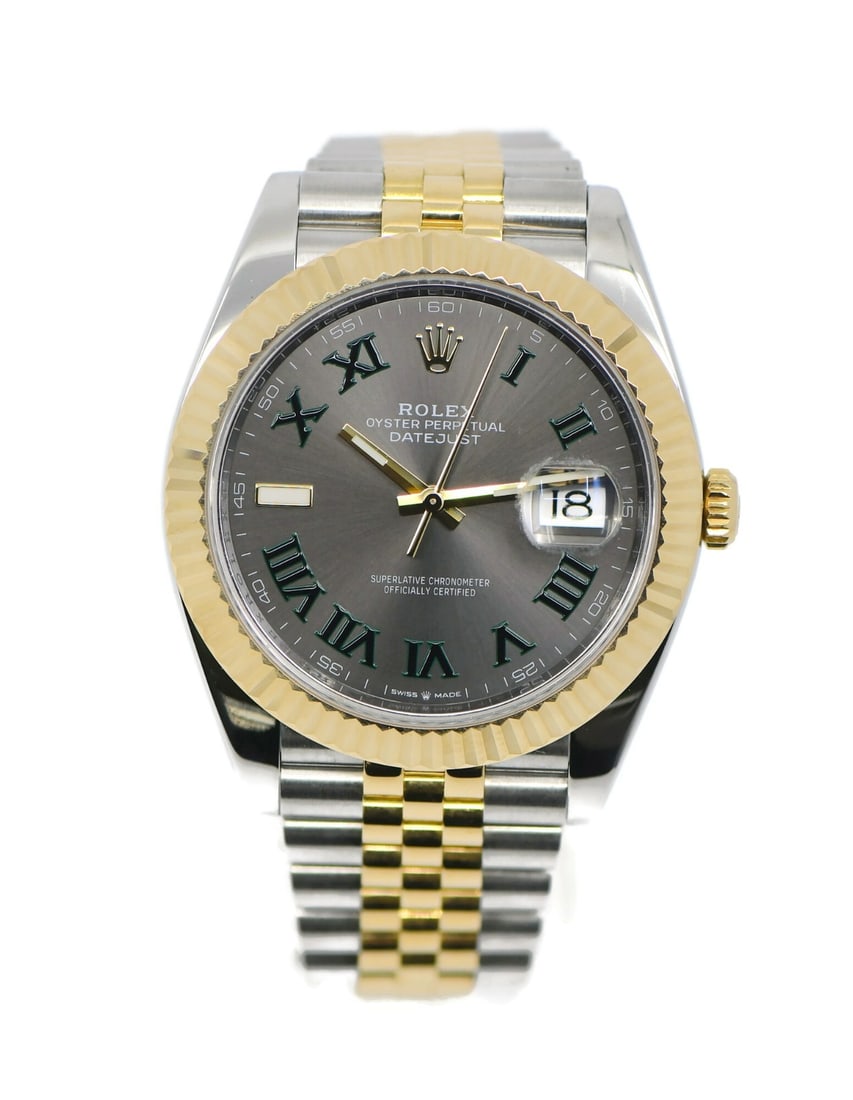 Rolex Datejust 41 126333 Wimbledon Automatic Gold Steel Watch (1 of 6)