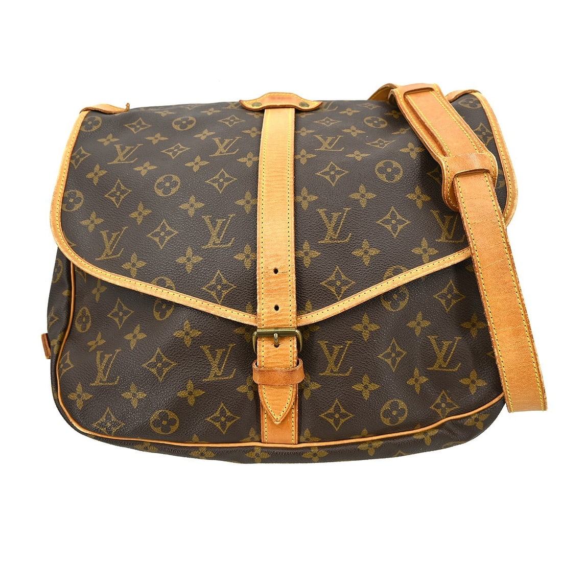 Louis Vuitton Saumur 35 Monogram Canvas Shoulder Messenger Bag M42254 (1 of 15)