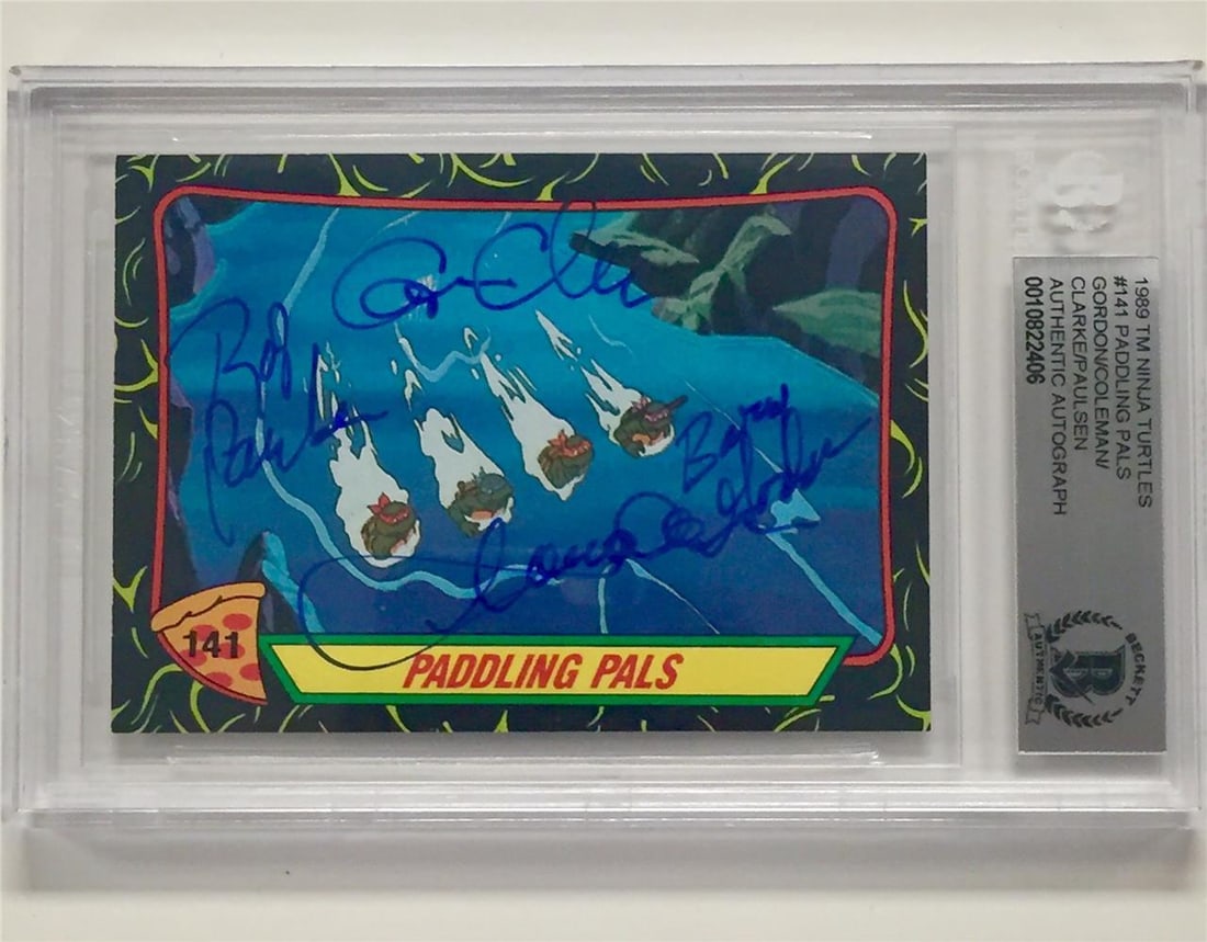 Teenage Mutant Ninja Turtles Topps Card Signed by Cast BAS BGS Authenticated (1 of 1)