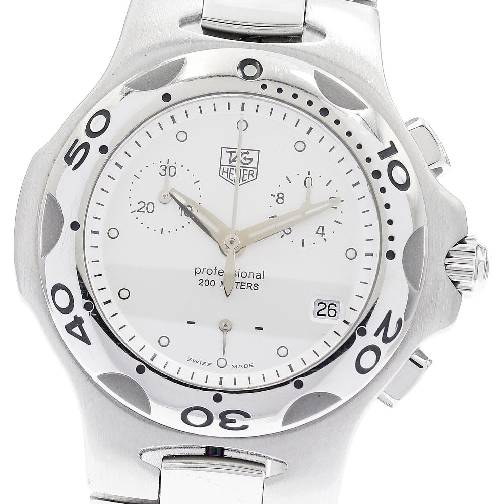TAG Heuer Kirium CL1210 Quartz Chronograph Steel Wristwatch: TAG Heuer Kirium CL1210 Quartz Chronograph Steel Wristwatch This TAG Heuer Kirium CL1210 men's chronograph wristwatch features a stainless steel case and band with a silver dial. The watch is powered 
