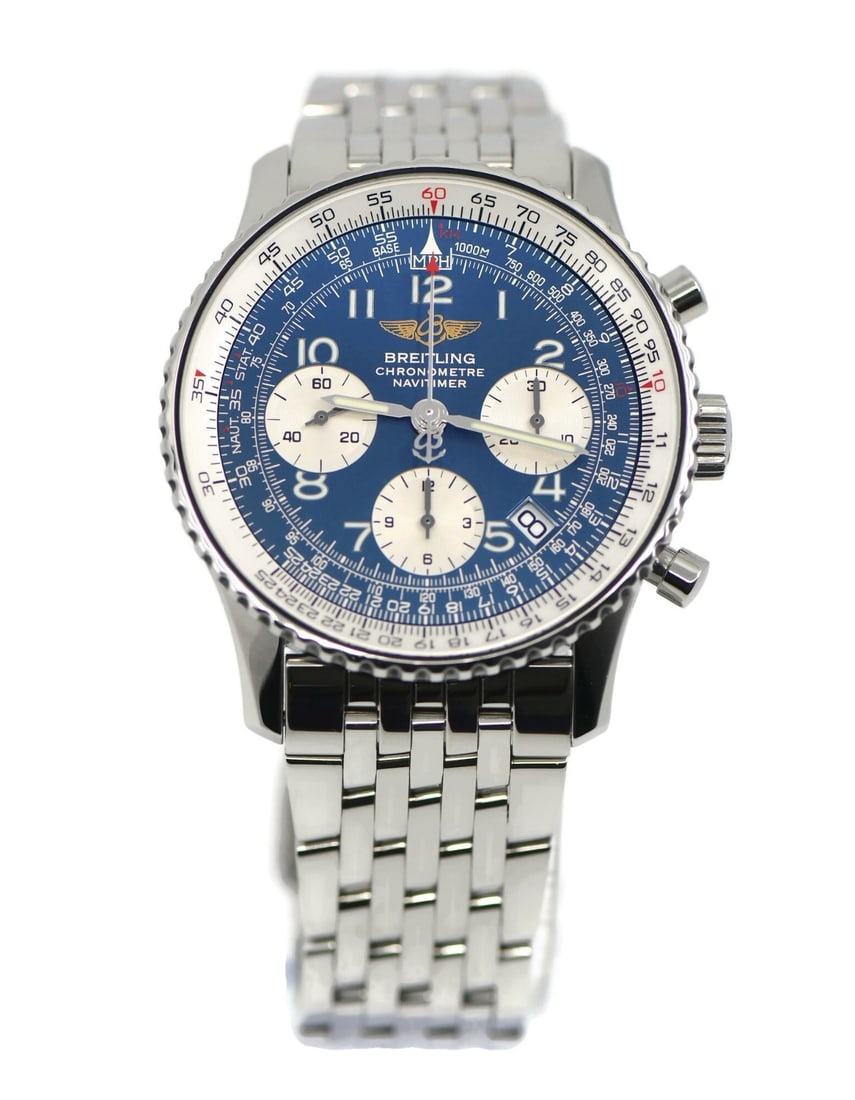 Navitimer Blue Dial Chronograph Automatic 41mm Wristwatch With Box and Papers (1 of 5)