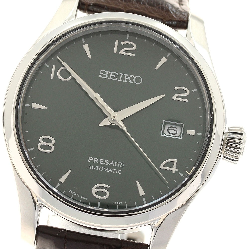 Seiko Presage Green Dial Automatic Limited Edition Men's Watch: Seiko Presage Green Dial Automatic Limited Edition Men's Watch This SEIKO Presage men's wristwatch, model SARX063/6R35-00C0, is a limited edition automatic timepiece from Japan, with only 2000 pieces 