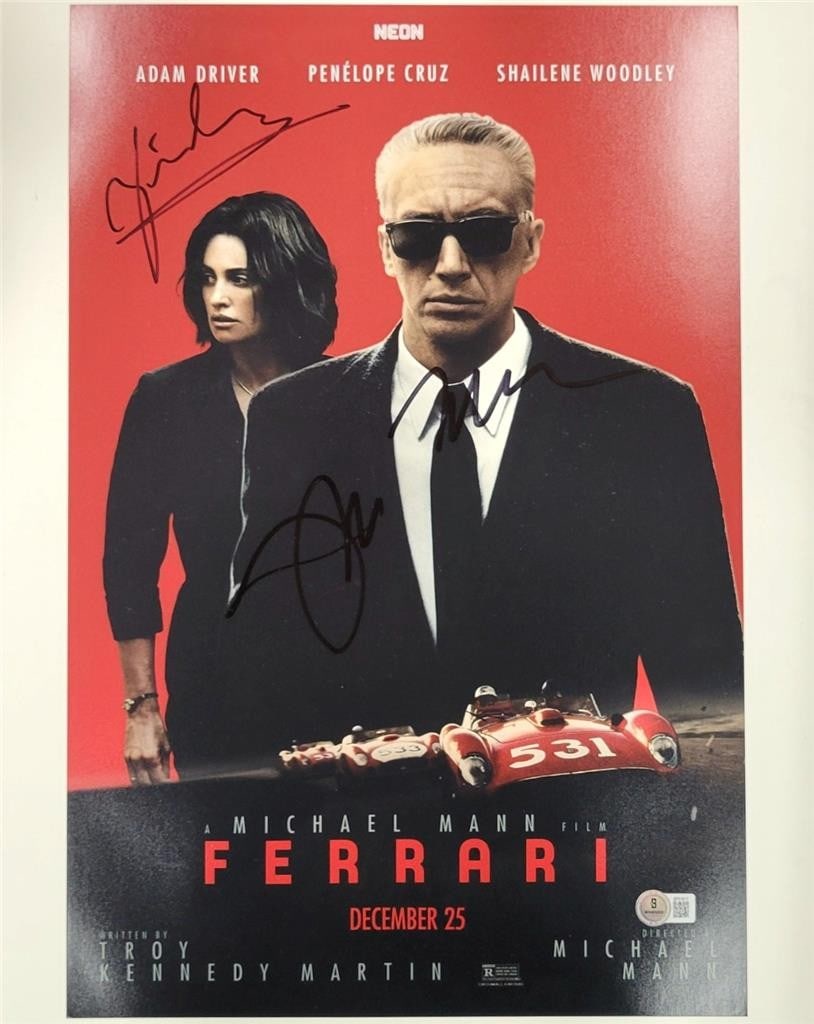12x18 photograph signed by Penelope Cruz and Michael Mann Beckett authenticated (1 of 4)