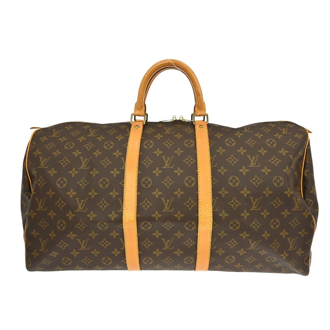 Louis Vuitton Keepall 55 Monogram Canvas Extra Large Travel Duffle Bag: Louis Vuitton Keepall 55 Monogram Canvas Extra Large Travel Duffle Bag The Louis Vuitton Keepall 55 is a vintage extra large travel duffle bag crafted in the signature brown monogram canvas leather. D