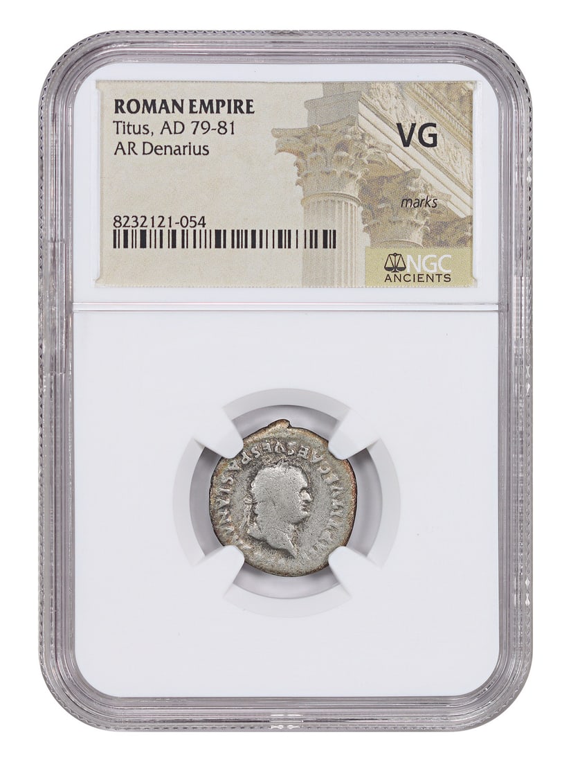 Titus AD 79-81 Roman AR Denarius NGC VG Marks (1 of 4)