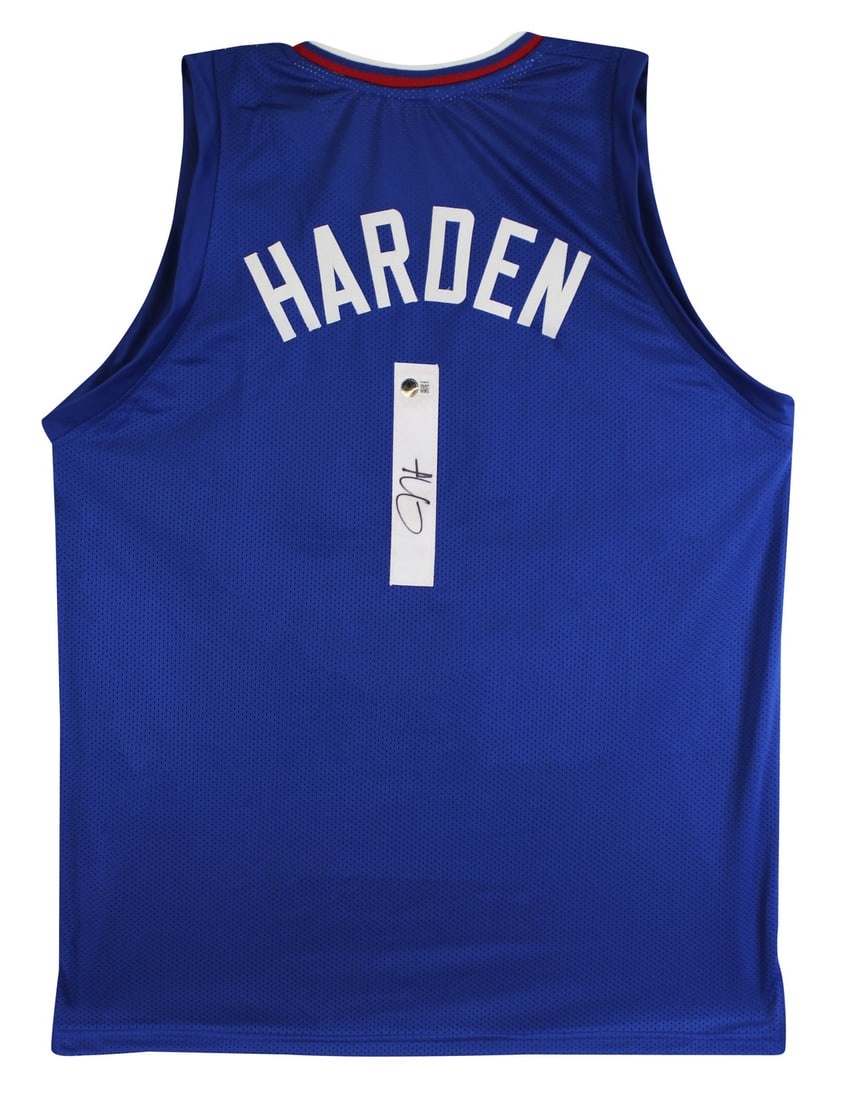 James Harden Signed Blue Pro Style Jersey Los Angeles Clippers BAS Authenticated: James Harden Signed Blue Pro Style Jersey Los Angeles Clippers BAS Authenticated This authentic blue pro style jersey is personally signed by James Harden, a prominent player of the Los Angeles Clippe