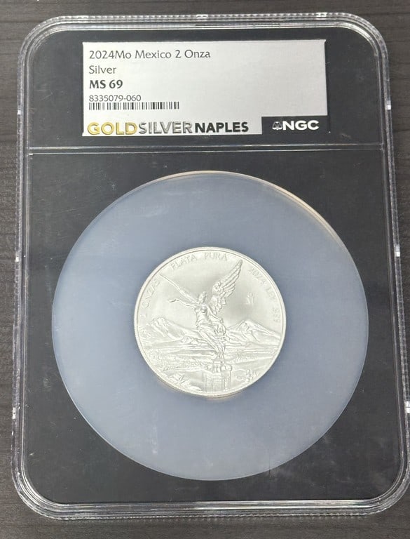 2024 Mexico Libertad 2 oz Silver NGC MS69 (1 of 2)