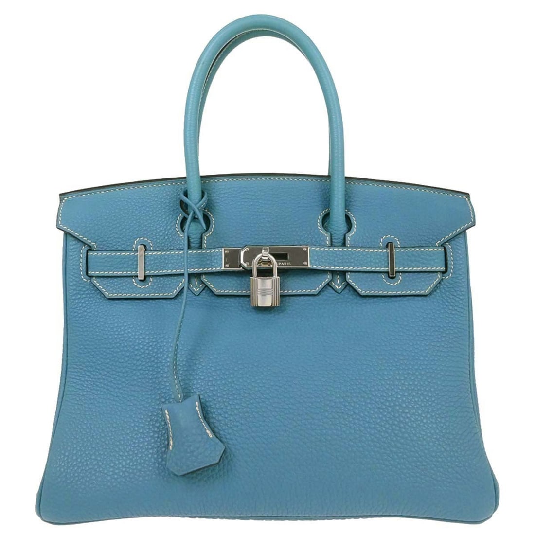 Hermes Blue Touch Birkin 30cm Togo and Alligator Gold Hardware Handbag: Hermes Blue Touch Birkin 30cm Togo and Alligator Gold Hardware Handbag The Hermes Touch Birkin Bag features a blue Togo leather body with blue matte alligator accents and gold hardware. Designed for u