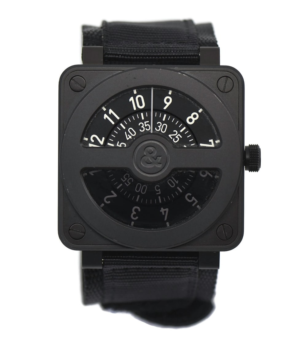 Bell & Ross BR0192S Automatic Compass Watch Steel 46mm with Box: Bell & Ross BR0192S Automatic Compass Watch Steel 46mm with Box This Bell & Ross Compass wristwatch features a 46 mm stainless steel case and a black analog dial. It is equipped with a mechanical auto