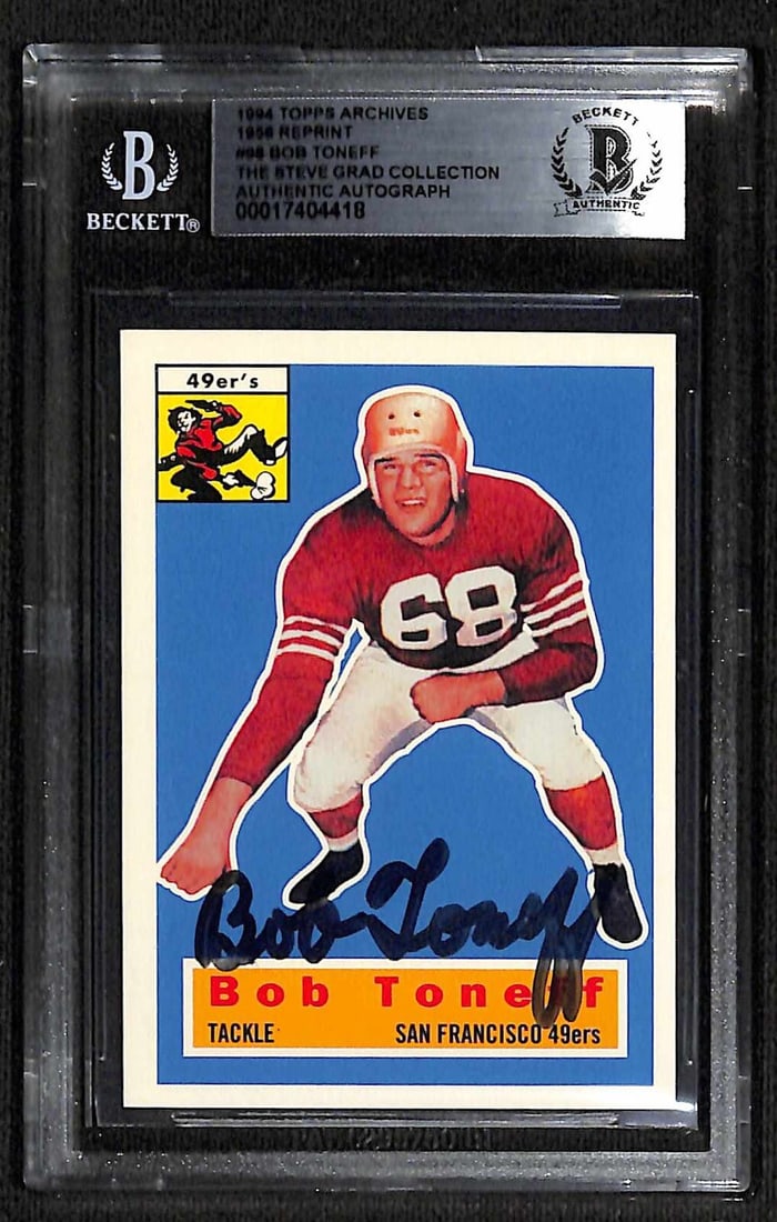 Bob Toneff Signed 1994 Topps Archives 1956 #98 Card Beckett Authenticated (1 of 1)