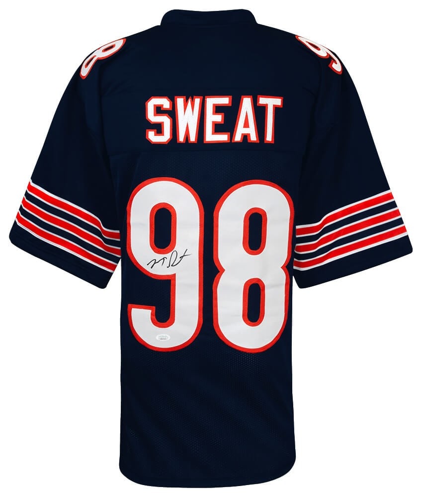 Montez Sweat Signed Chicago Bears Navy Football Jersey JSA COA: Montez Sweat Signed Chicago Bears Navy Football Jersey JSA COA Celebrate your love for football with this signed navy custom jersey of Montez Sweat, a standout player for the Chicago Bears. This origi