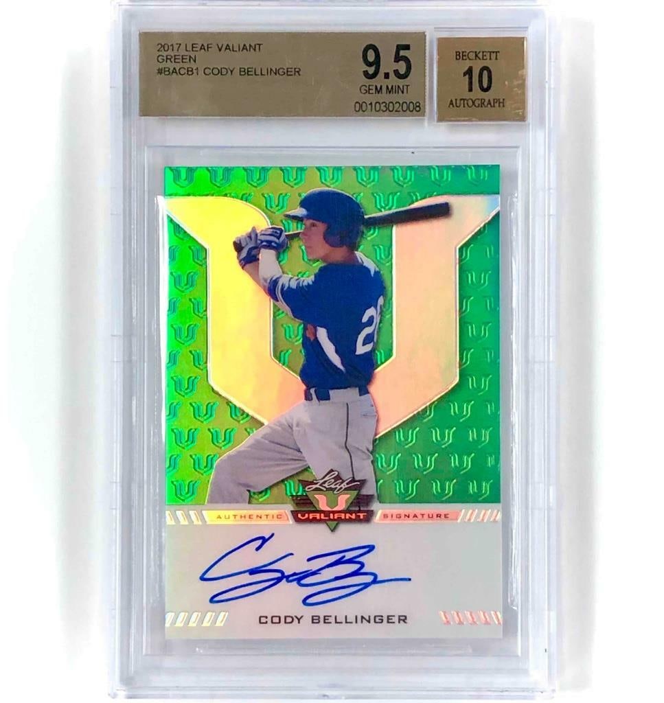Cody Bellinger Leaf Valiant Rookie Card BGS 9.5 Auto 10 Serial Numbered /99 (1 of 2)