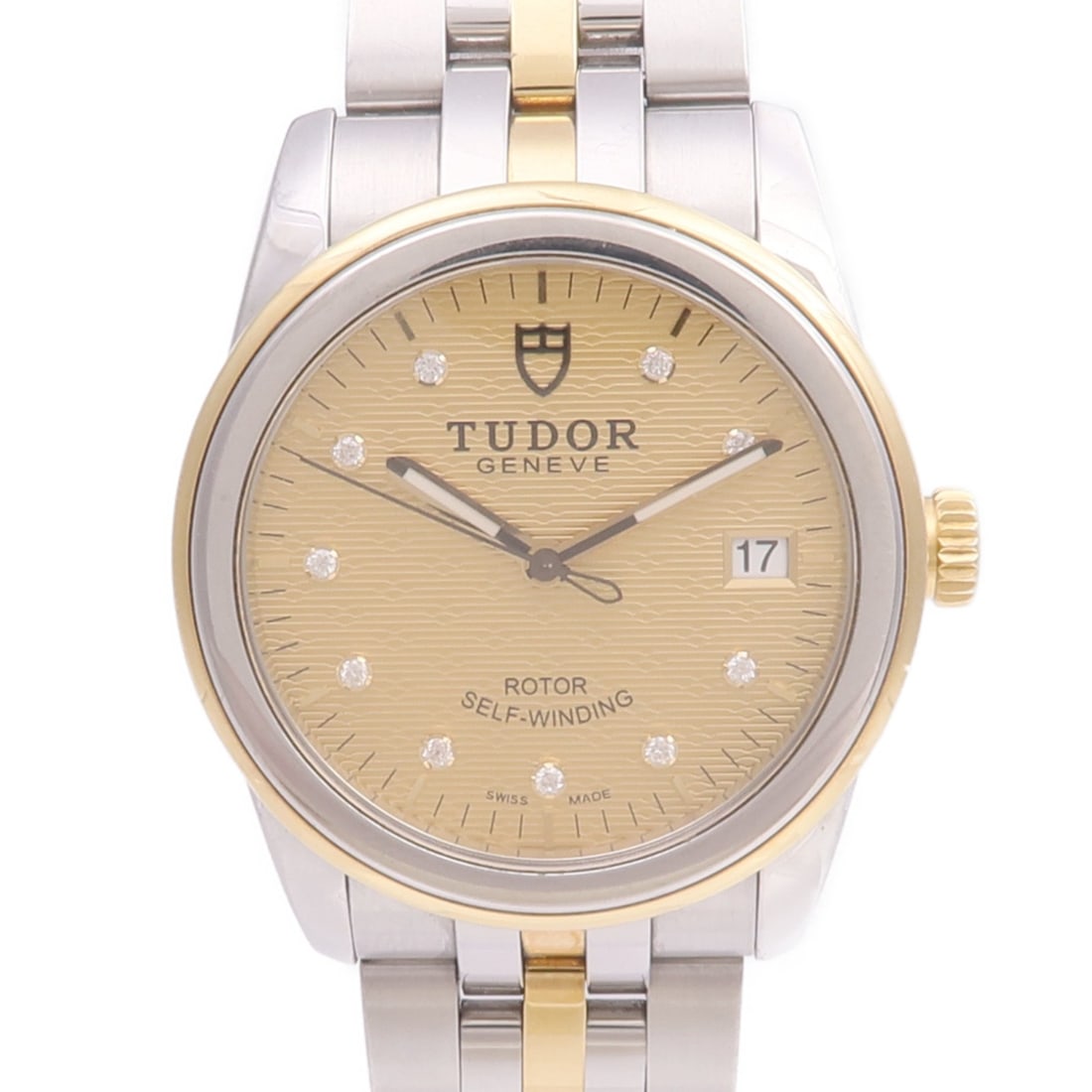 Glamour Date 55003 Men's Automatic Wristwatch with Diamonds and Gold Accents (1 of 18)