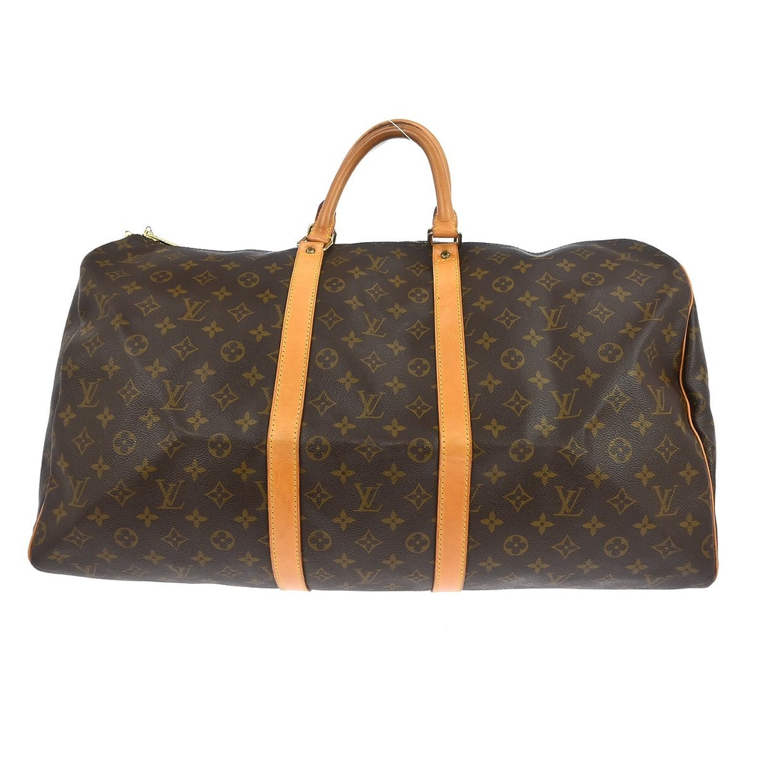 Louis Vuitton Keepall 55 Monogram Canvas Extra Large Travel Duffle Bag: Louis Vuitton Keepall 55 Monogram Canvas Extra Large Travel Duffle Bag This Louis Vuitton Keepall 55 is a vintage, extra-large travel duffle bag crafted from monogram canvas leather with beige double 