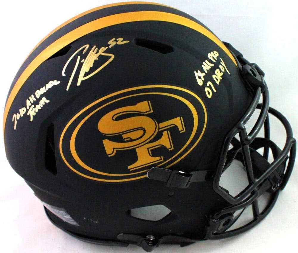 Patrick Willis Signed 49ers Eclipse Authentic Full Size Helmet Beckett Authenticated - 7
